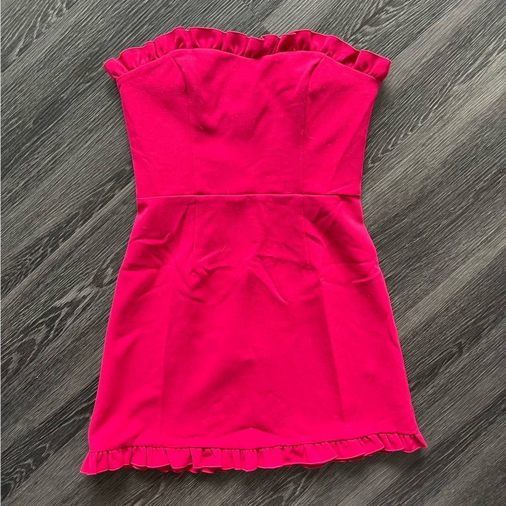 French Connection Pink Strapless Cocktail Dress